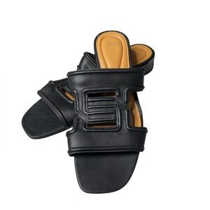 SARTO Franco Sarto Womens Black MarinaSlide Sandals Size 9.5